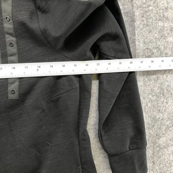 Deharo Labs Technical Moto Zip Sweatshirt Jacket Black Womens Size L Snap Button - Picture 6 of 13
